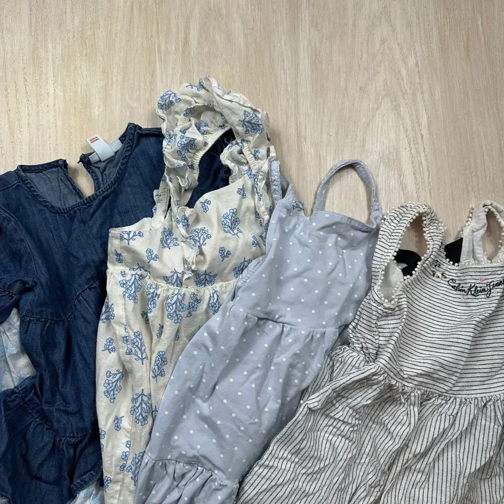 5 Piece Bundle Lot Cat & Jack Calvin Klein Audrey Camille Boho Summer Dress 4T